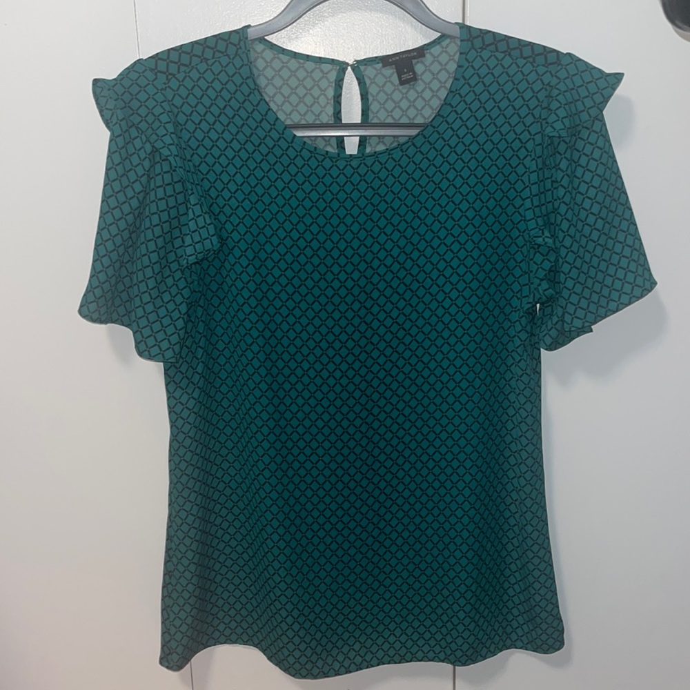 Green Ann Taylor Blouse Size Small